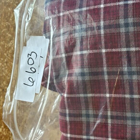 Wrangler Shirt Mens 2X Western Long Sleeve Red Gray Plaid‎ Button Cotton Blend - Picture 9 of 9